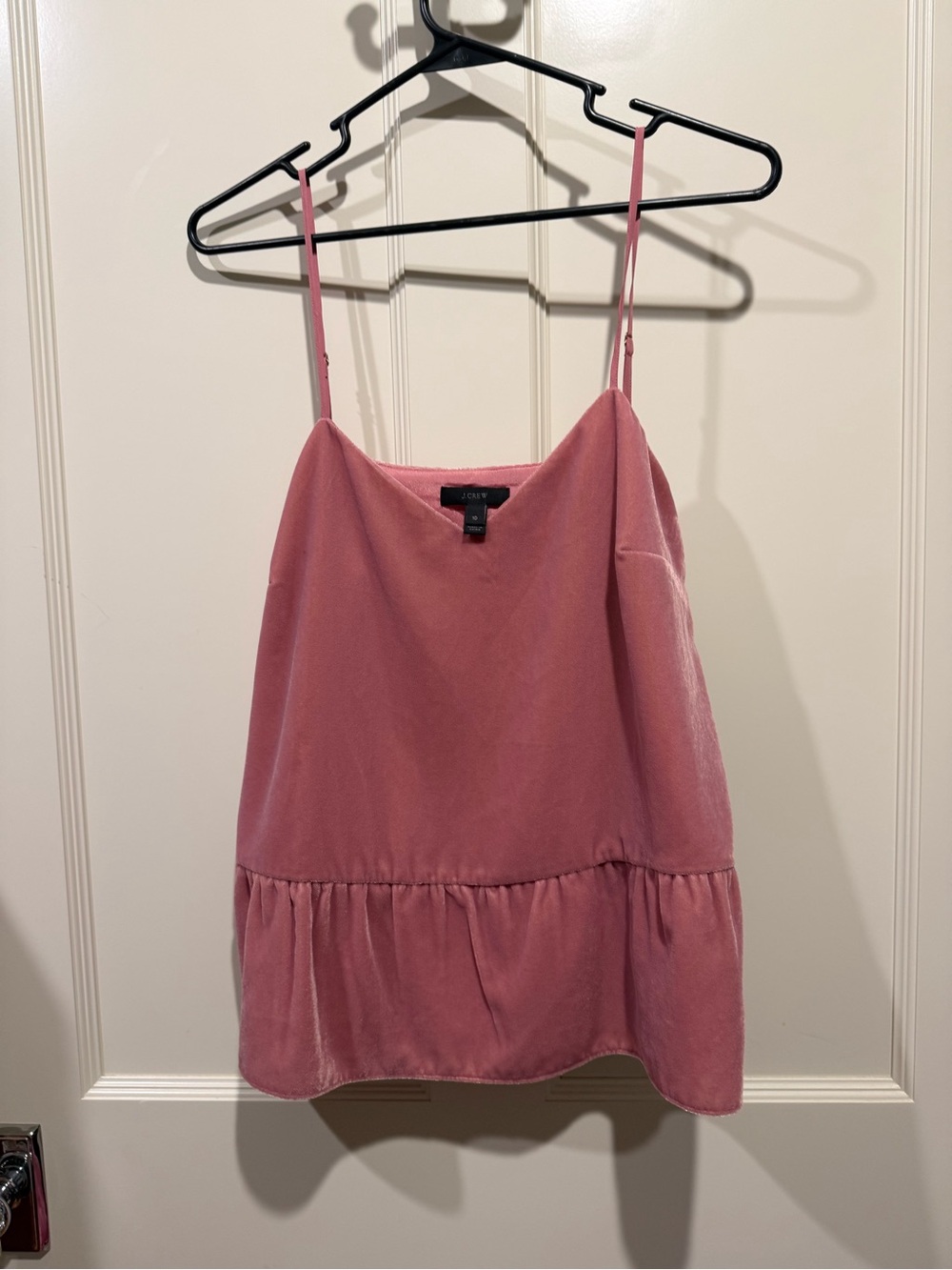 J. Crew Dusty Rose Ruffle-Hem Camisole